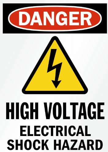 Danger Hihg Voltage Warning Sign